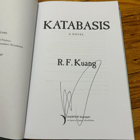 Katabasis by R.F. Kuang Signed Hardcover Edition with Sprayed Edges - Picture 3 of 3